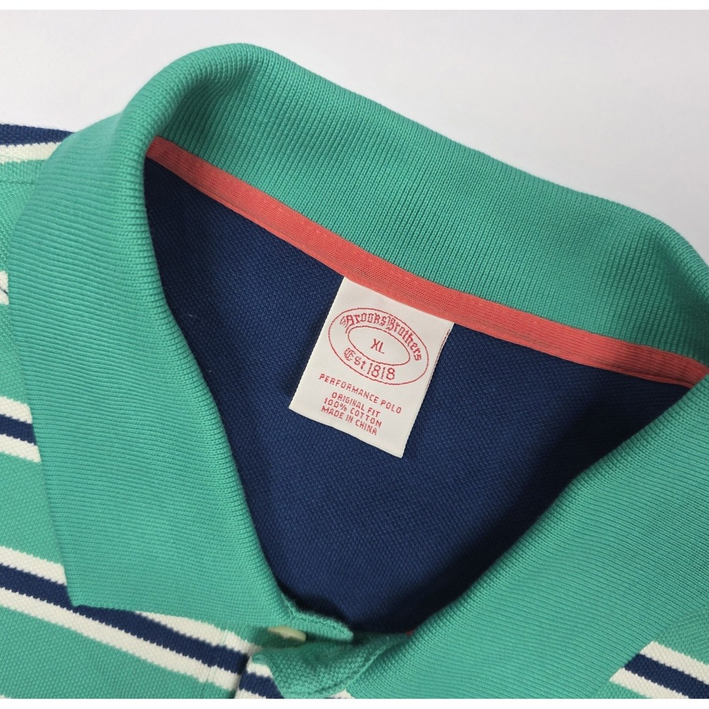 Brooks‎ Brothers Mens Size XL Multicolored Short Sleeve Polo Shirt Pullover